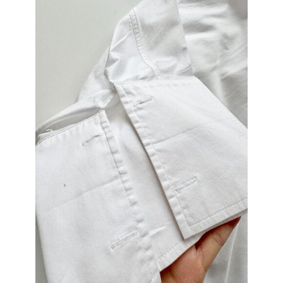 TED BAKER Avereye White Cotton Sateen Popover Batwing Blouse, Size 4/10 - Picture 9 of 14